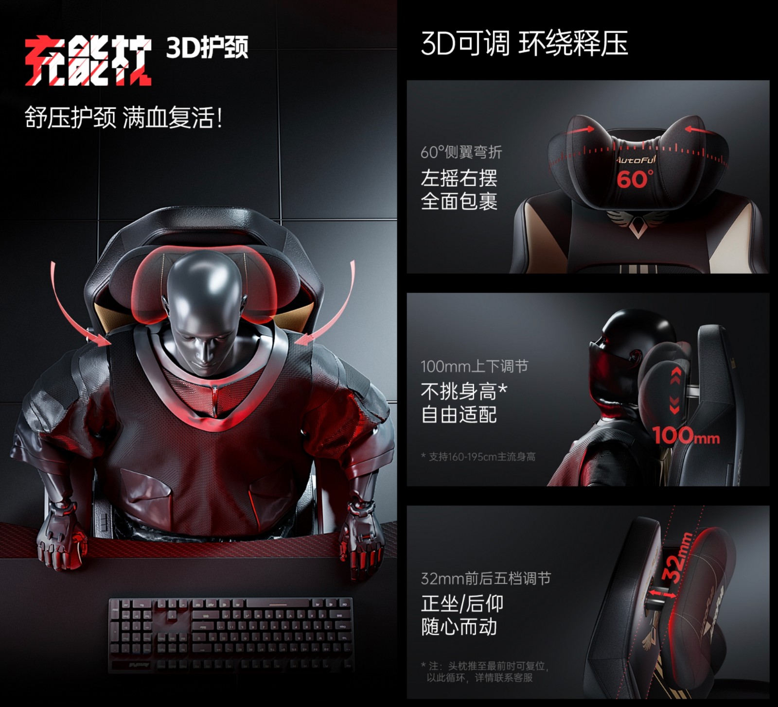 6引领电竞椅腰托技术革新瓦力游戏聚焦未来傲风M(图2)